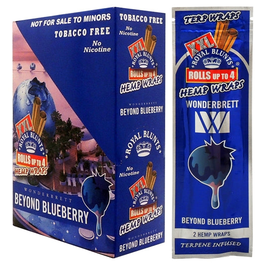 XXL Royal Blunts Wonderbrett | Hemp Wraps | 2 Wraps | 25 Packs