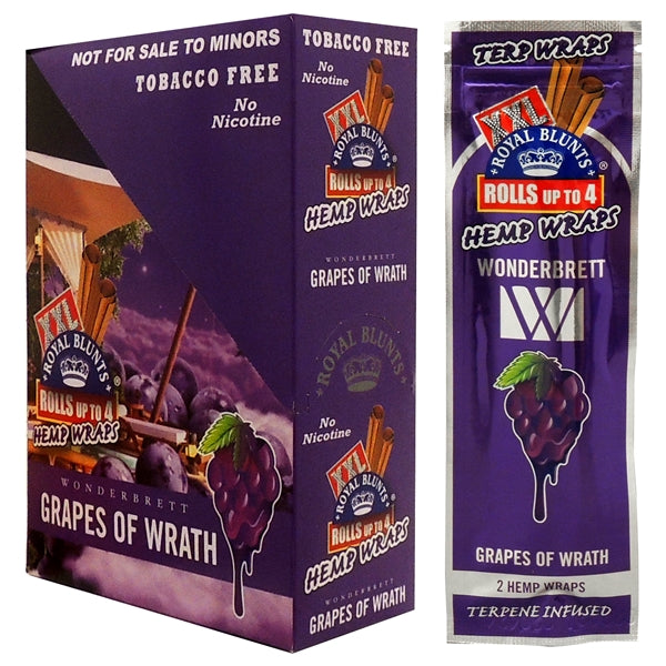 XXL Royal Blunts Wonderbrett | Hemp Wraps | 2 Wraps | 25 Packs