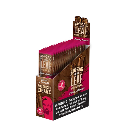 Zig Zag Natural | Leaf Rough Cut Cigars | 15 Pouches | 2 Flavor Option