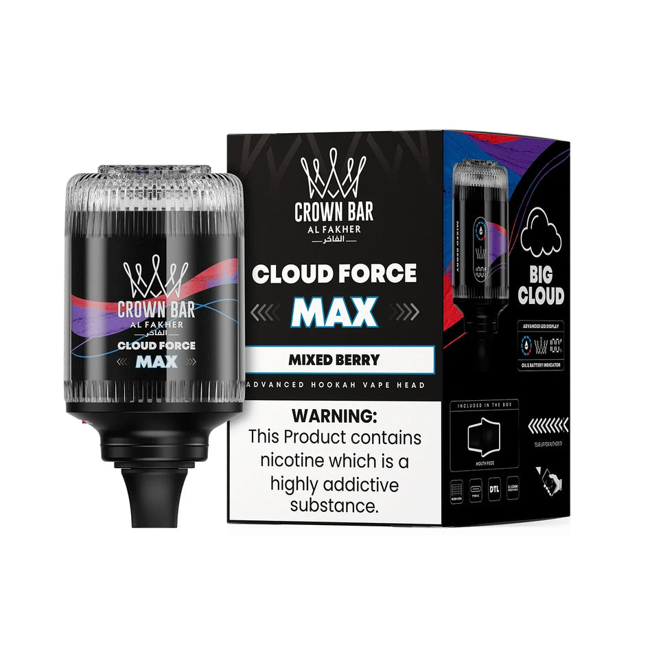 Al Fakher Crown Bar Hookah Vape Head-Cloud Force Max | 50K Puffs