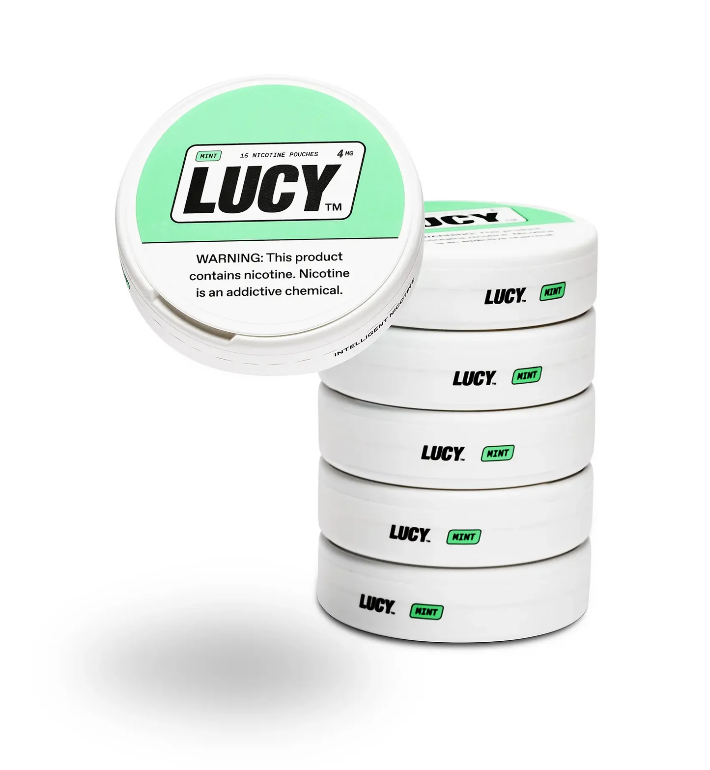 Lucy Nicotine Pouches | 4-8MG | 15 Pouches Per Pack | 5 Pack | Mint