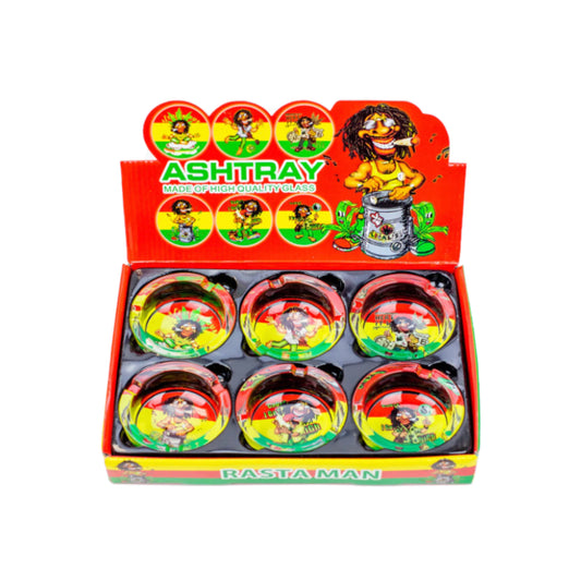 ASHTRAY DISPLAY 6 CT RASTA MAN