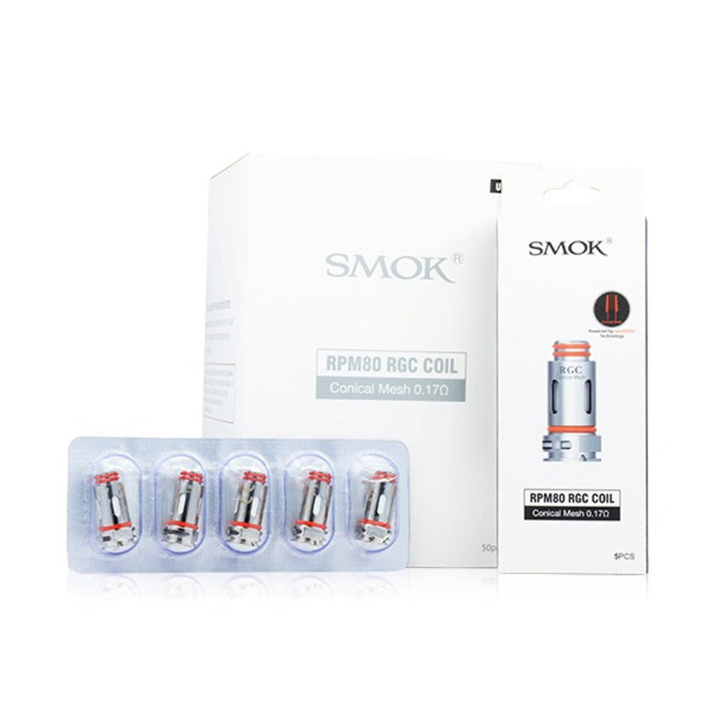 SMOK RPM 80 RGC Coils. Conical Meshed 0.17ohm. 5 Pieces