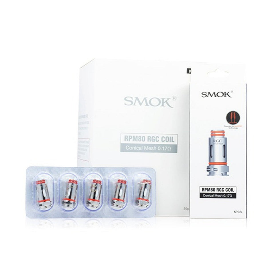 SMOK RPM 80 RGC Coils. Conical Meshed 0.17ohm. 5 Pieces