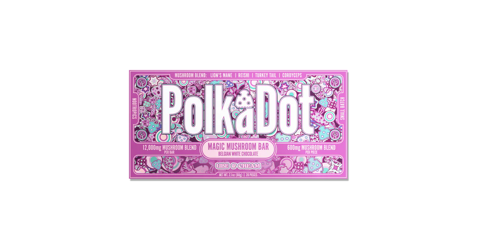 PolkaDot Mushroom Chocolate Bar- 600 Mg